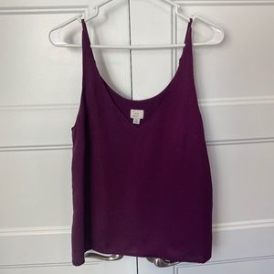 Women's V-neck A New Day Purple Tank Top Blouse, Size XS